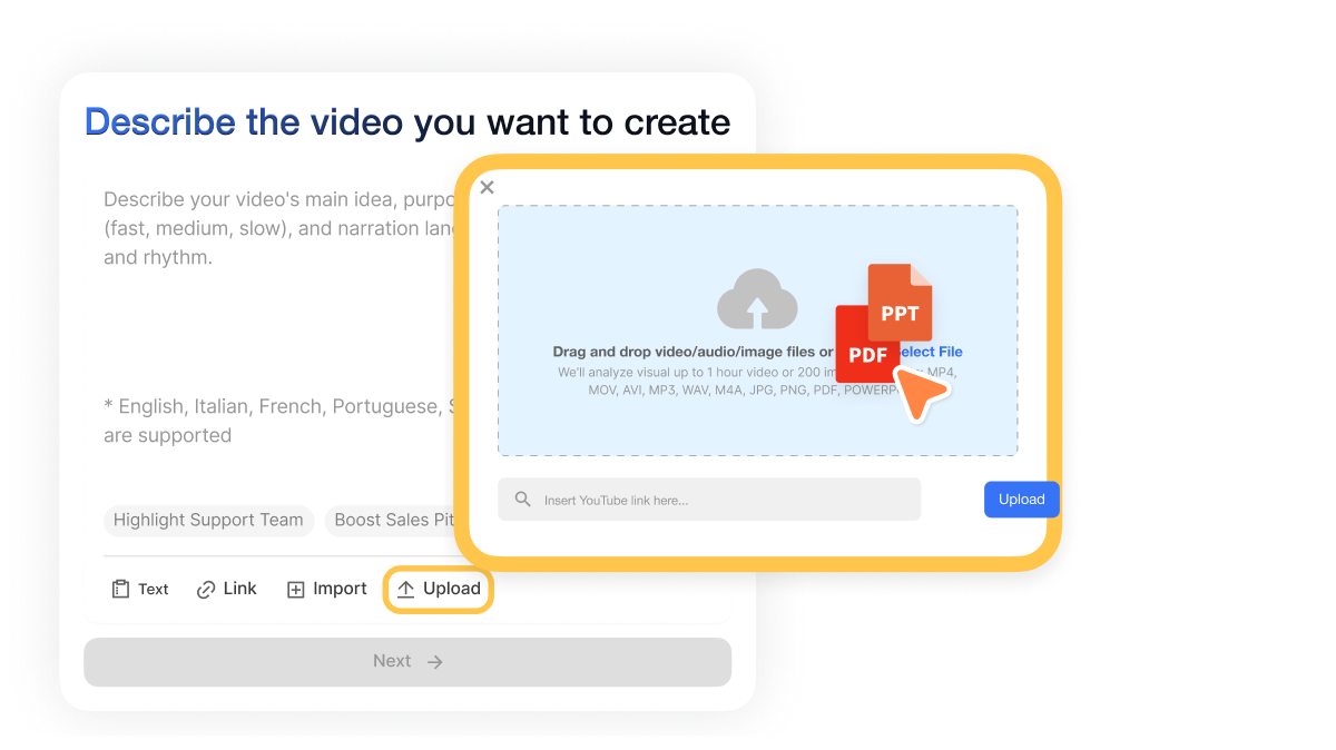 College professor converting a PowerPoint into a dynamic lesson using AI video creation tools for higher education